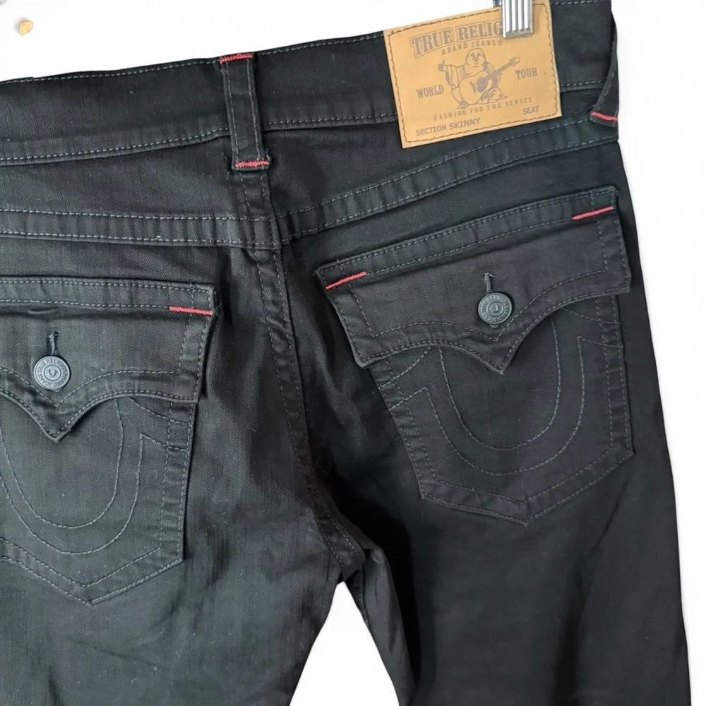 True Religion Rocco Skinny Black Jean 33